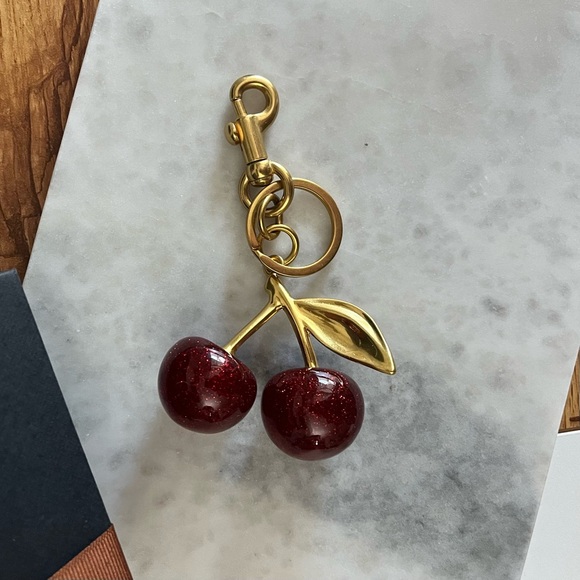2/$40 Sparkling Cherry Bag Charm | Key Fob - Picture 2 of 8